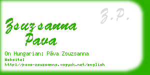 zsuzsanna pava business card